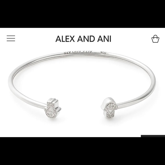 Alex and Ani Hamsa Cuff Bracelet 925 Sterling Silver - Picture 1 of 4